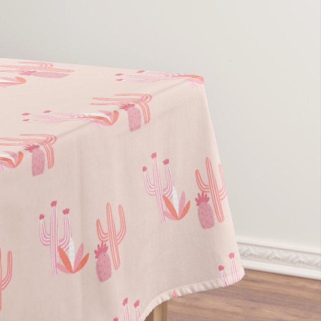 Cute Whole Llama Fun Pink First Birthday Tischdecke (Beispiel)