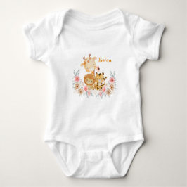 Cute Wild Animal T-Shirt Baby Strampler