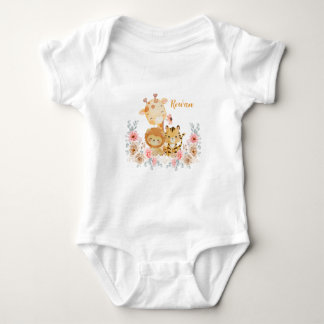 Cute Wild Animal T-Shirt Baby Strampler