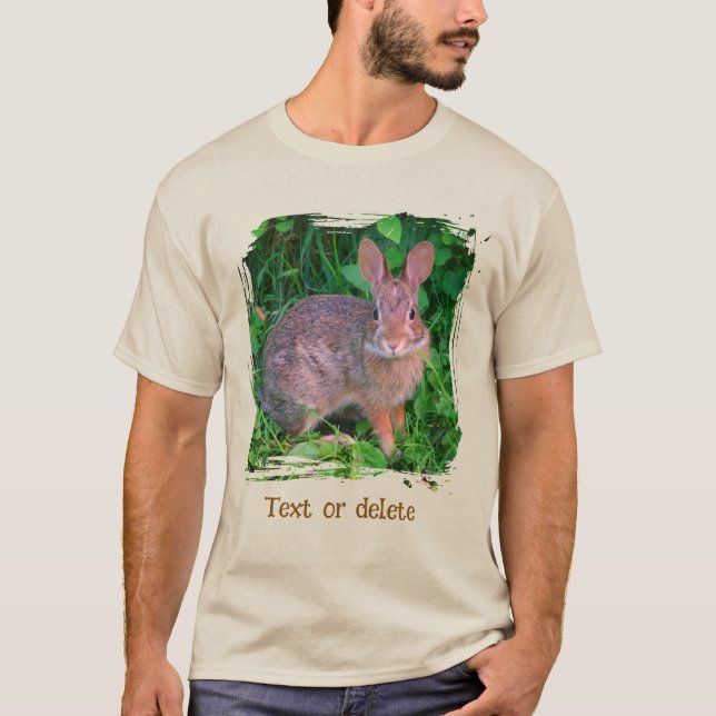 Cute Wild Brown Rabbit Wildlife Personalized T-Shirt (Vorderseite)