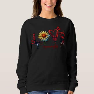 Cute Wildflower Heart Love Grammy Life Happy Birth Sweatshirt