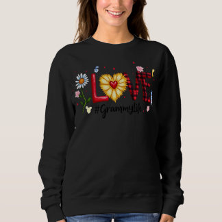 Cute Wildflower Heart Love Grammy Life Happy Birth Sweatshirt