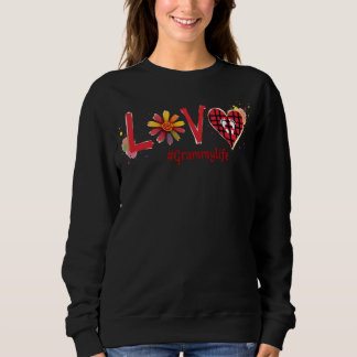 Cute Wildflower Heart Love Grammy Life Happy Birth Sweatshirt