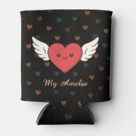 Cute Winged Heart Can Cooler – Valentine Gift Dosenkühler
