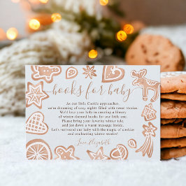 Cute winter Christmas cookie books for baby shower Begleitkarte