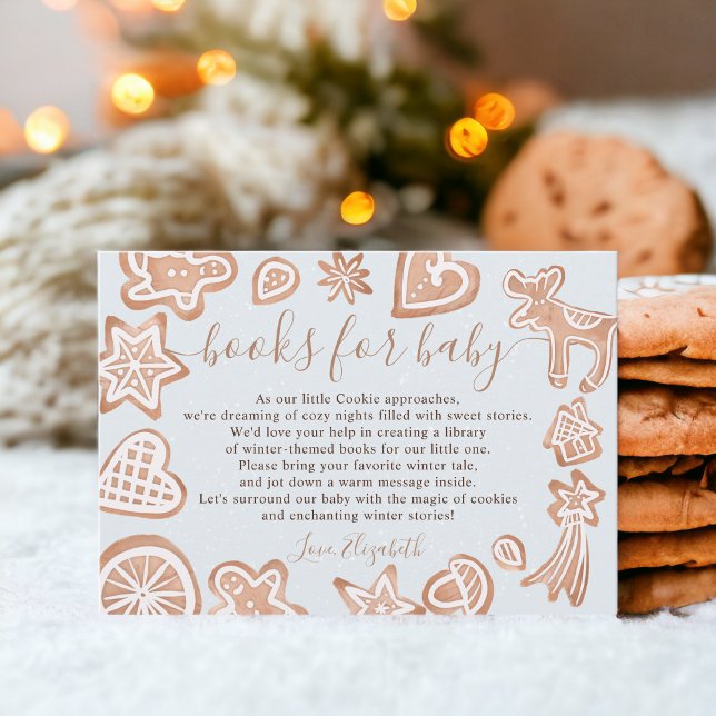 Cute winter Christmas cookie books for baby shower Begleitkarte (Cute winter Christmas cookie books for baby shower Enclosure Card)