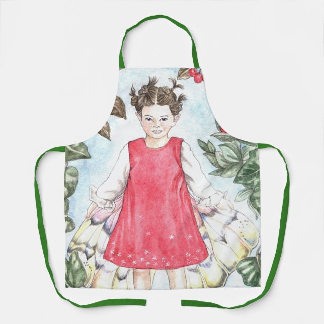 Cute Winter Fairy Apron Schürze (Vorderseite)