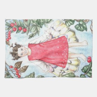 Cute Winter Fairy Kitchen Towel Geschirrtuch