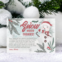 Cute winter green pine ice snowman baby shower