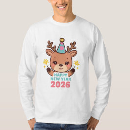 cute winter happy new year 2026 long sleeve T-Shirt