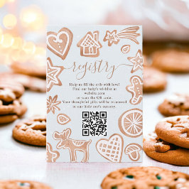 Cute winter little cookie baby shower registry begleitkarte