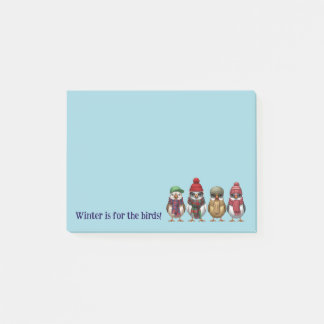 Cute Winter Post It Notes | Winter Birds  Post-it Klebezettel