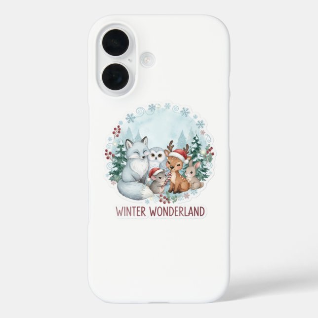 Cute Winter Wonderland Creatures iPhone/iPad Case (Rückseite)