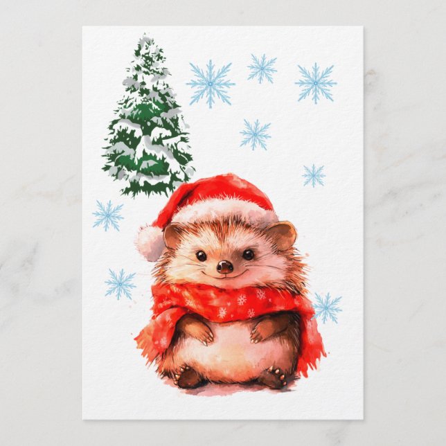 Cute Winter Woodland Animal Birthday Invitation -  Einladung (Vorderseite)