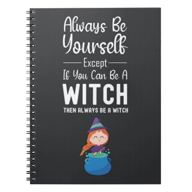 Cute Witch Gifts Funny Typography Humor Quote Notizblock (Vorderseite)