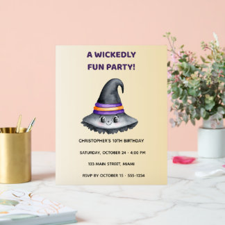Cute Witch Hat Halloween Acrylic Sign Acrylschild