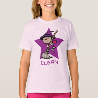 cute witch riding broomstick T-Shirt
