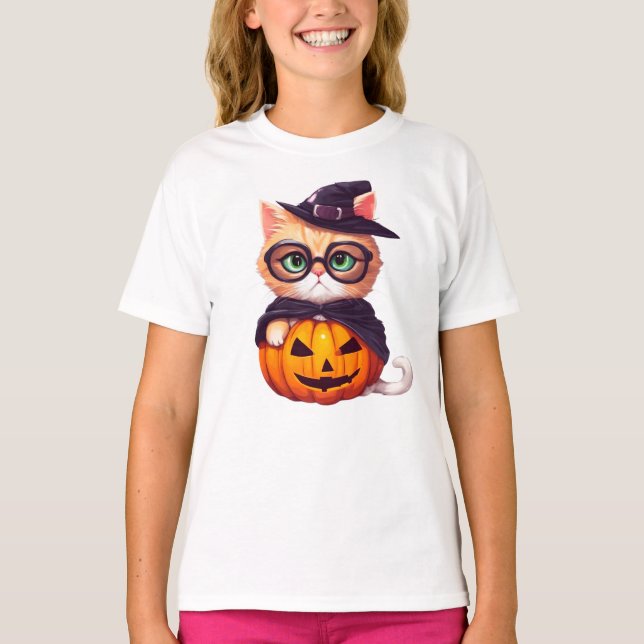 Cute Wizard potter kitty  T-Shirt (Vorderseite)