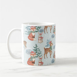 Cute Woodland Animals Christmas Pattern Mug Kaffeetasse