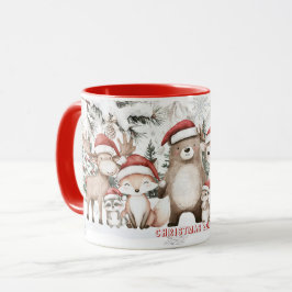 Cute Woodland Animals Winter Wonderland Christmas Tasse