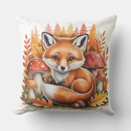 Cute woodland fox cottagecore kissen