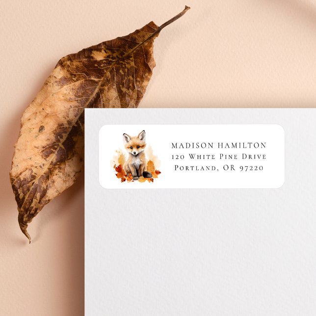 Cute Woodland Fox Return Address (Von Creator hochgeladen)