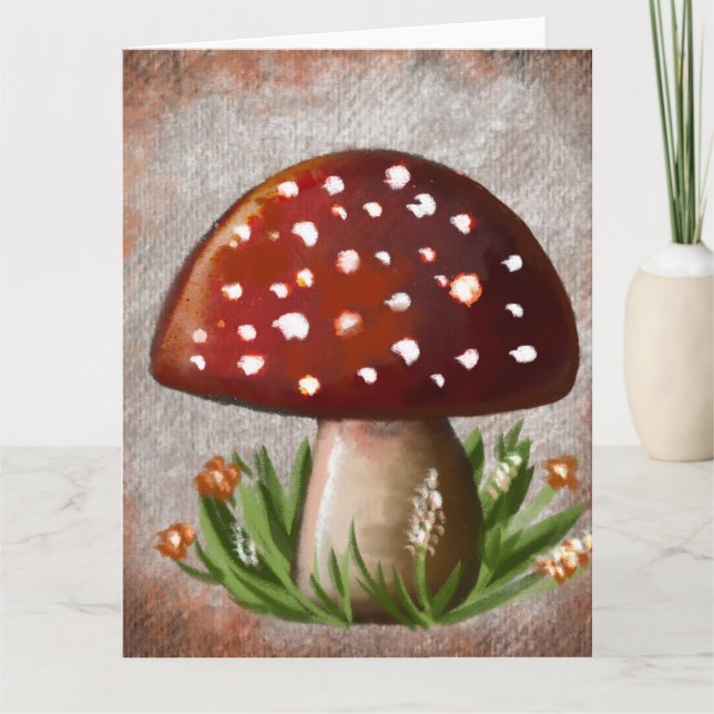 Cute Woodland Mushroom Tissue Paper Karte (Vorderseite)