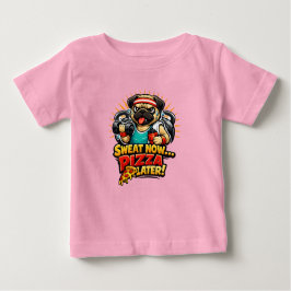 Cute Workout Dog T-Shirt for Fitness & Pizza Lover
