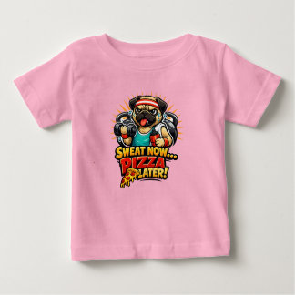 Cute Workout Dog T-Shirt for Fitness & Pizza Lover