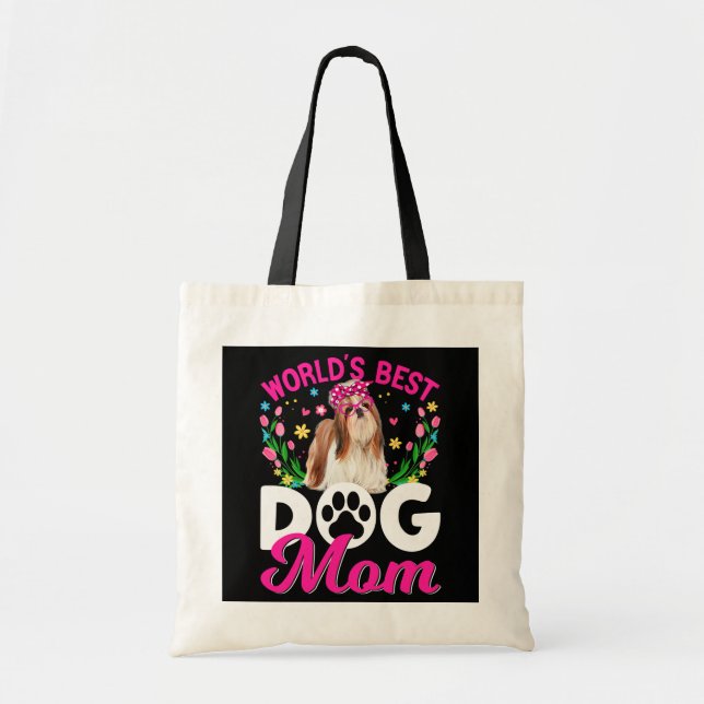 Cute World's Best Shih Tzu Dog Mom Mother's Day Tragetasche (Vorne)