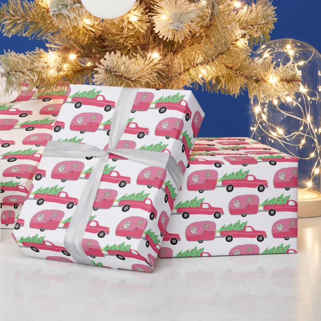 Cute Xmas Trailers RVs Trucks Christmas Holiday  Geschenkpapier (Feiertage)