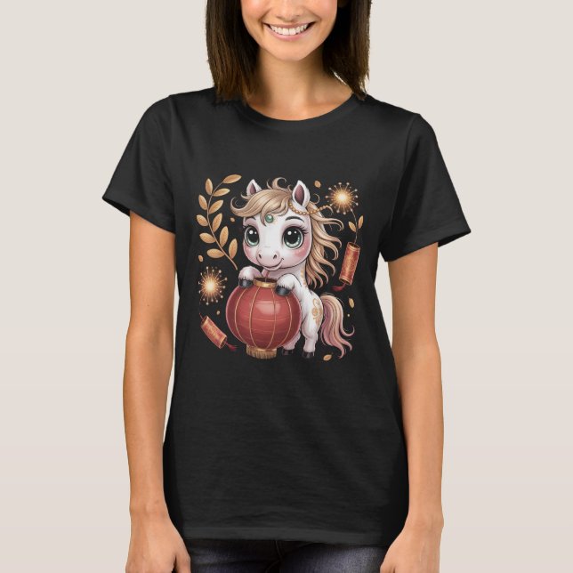 Cute Year of the Horse 2026 T-Shirt, Chinese New Y T-Shirt (Vorderseite)
