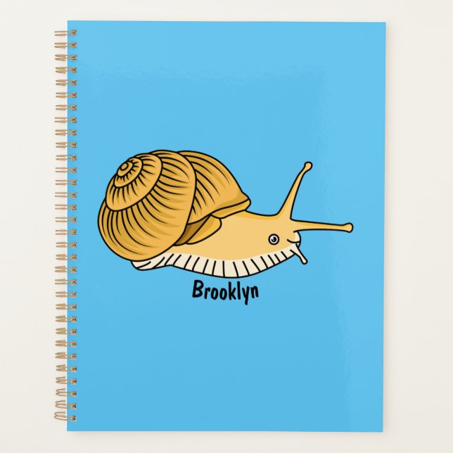 Cute yellow snail cartoon illustration  planer (Vorderseite)