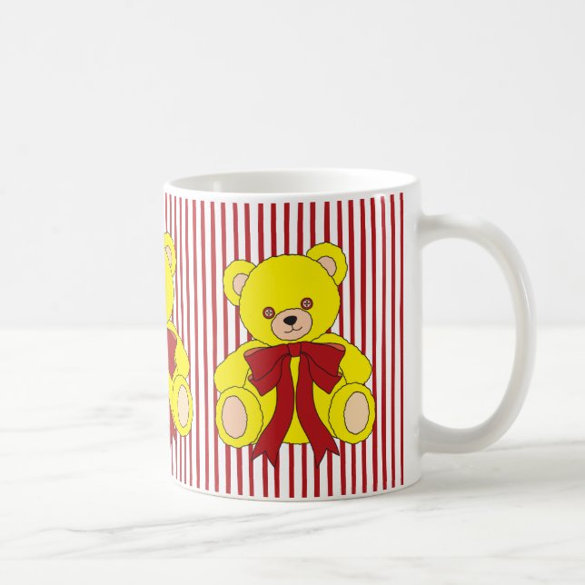 Cute Yellow Teddy Bear Christmas Mug Kaffeetasse (Rechts)