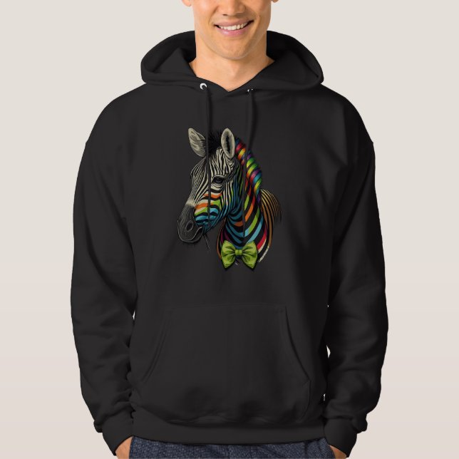 Cute Zebra  Animal on Zebra 4 Hoodie (Vorderseite)