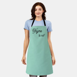 Cute Zeit zum Essen Thymian Gewürz Wortspiel Schürze