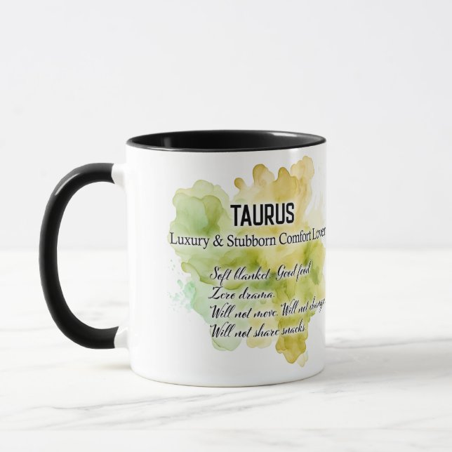 Cute Zodiac Sign Traits/ Taurus Wrap  Tasse (Links)