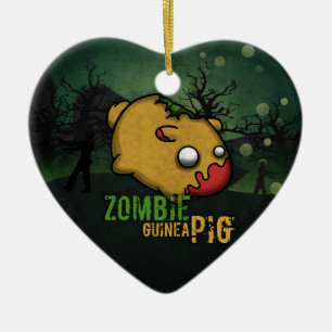 Cute Zombie Guinea Pig Keramik Ornament