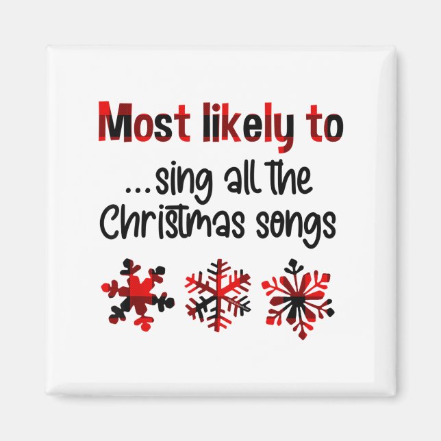 Cutecomfy wird wahrscheinlich alle Weihnachtsliede Magnet (Vorne)