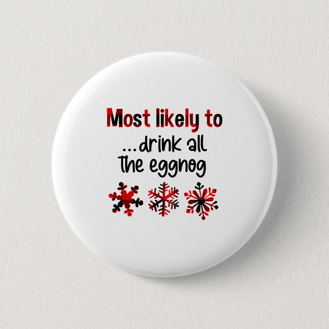 Cutecomfy wird wahrscheinlich alles Eggnog trinken Button (Vorderseite)