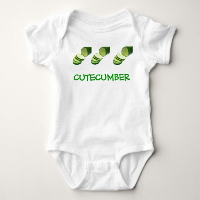 CUTECUMBER GURKEN-BABY BABY STRAMPLER (Vorderseite)
