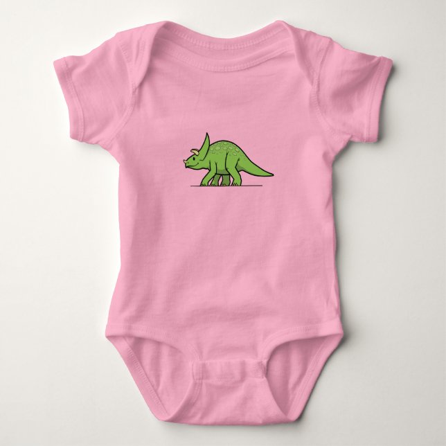 CuteForKids - Triceratops Baby Strampler (Vorderseite)