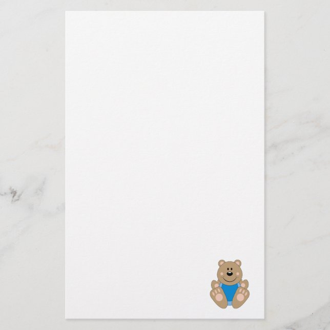Cutelyn Baby Boy Bear Briefpapier (Vorderseite)