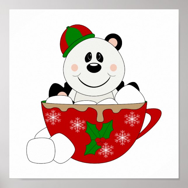 Cutelyn Christmas Tasse Panda Bear Poster (Vorne)