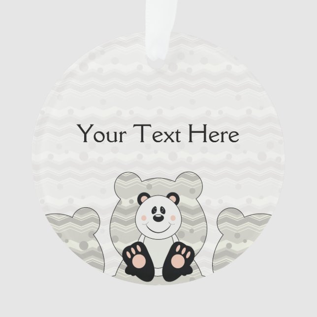 Cutelyn Panda Bear Ornament (Vorderseite)