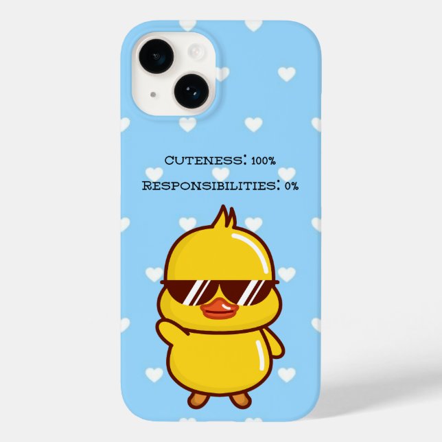 Cuteness 100% Responsibilities 0% | Cute Duck  Case-Mate iPhone Hülle (Rückseite)