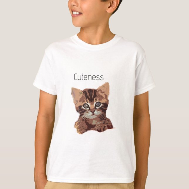 Cuteness Kitty Shirt für Kinder (Vorderseite)