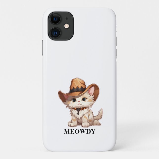 Cuteness Overload Meowdy Western Cat Case-Mate iPhone Hülle (Rückseite)