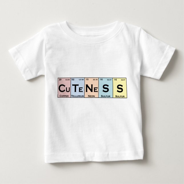 CuTeNeSS periodische Elemente Säugling T Baby T-shirt (Vorderseite)