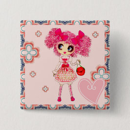 CutePziemlich Girly PinkyP Pink Kawaii Girl von Le Button